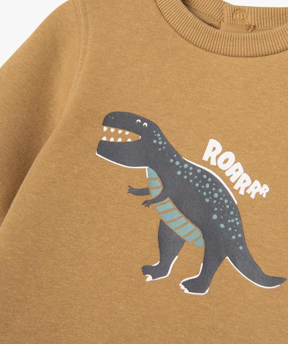 Sweat molletonné avec motif dinosaure bébé garçon vue2 - GEMO 4G BEBE - GEMO