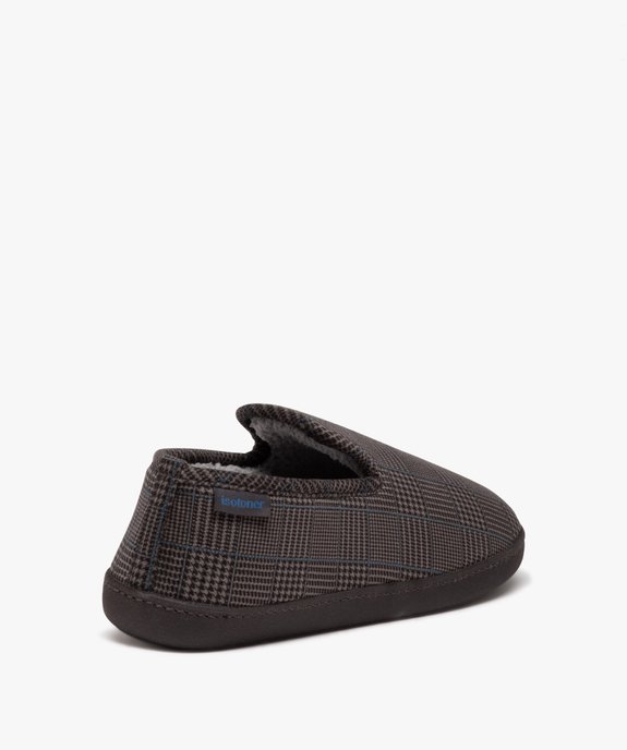 Chaussons homme pantoufles à motif Prince de Galles - Isotoner vue4 - ISOTONER - GEMO