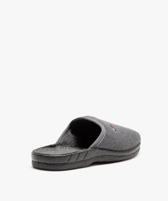 Pantoufles homme mules confort unies dessus jersey vue4 - GEMO(HOMWR HOM) - GEMO