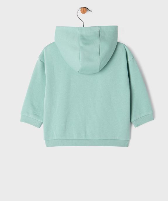 Sweat zippé à capuche à zip magnétique bébé garçon vue3 - GEMO 4G BEBE - GEMO