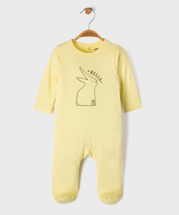 Pyjama dors-bien en coton avec motif sur le buste bébé garçon vue1 - GEMO(BB COUCHE) - GEMO
