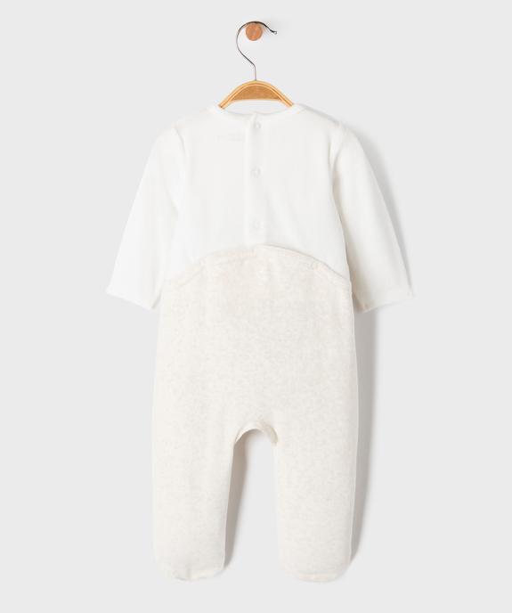 Pyjama en velours motif lion bébé vue3 - GEMO 4G BEBE - GEMO