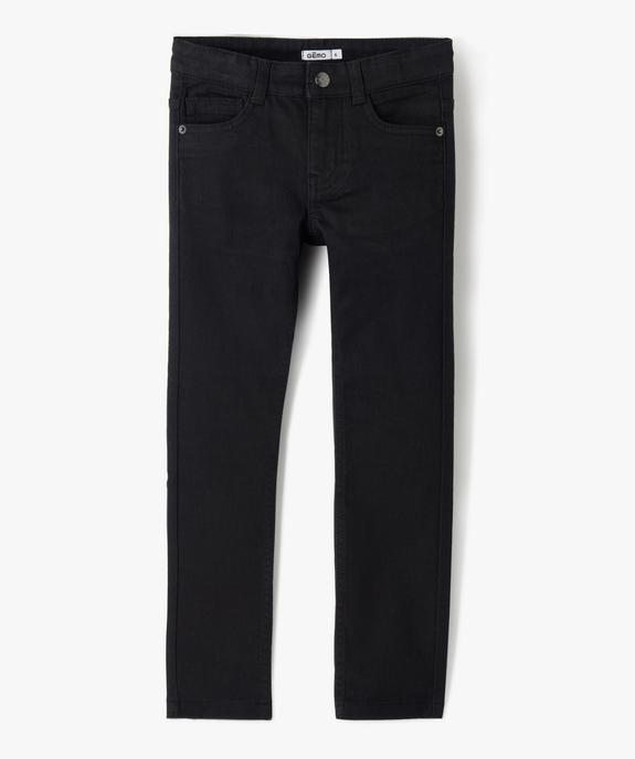Pantalon garçon uni coupe Slim extensible  vue1 - GEMO 4G GARCON - GEMO