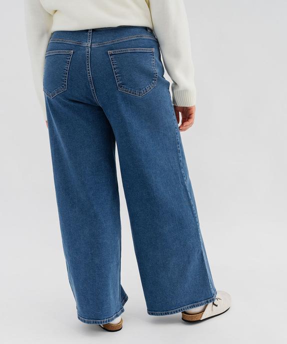Jean wide leg en coton stretch taille ajustable femme grande taille - GEMO 4G GT Jean wide leg en coton stretch taille ajustable femme grande taille vue8 - GEMO 4G GT - GEMO
