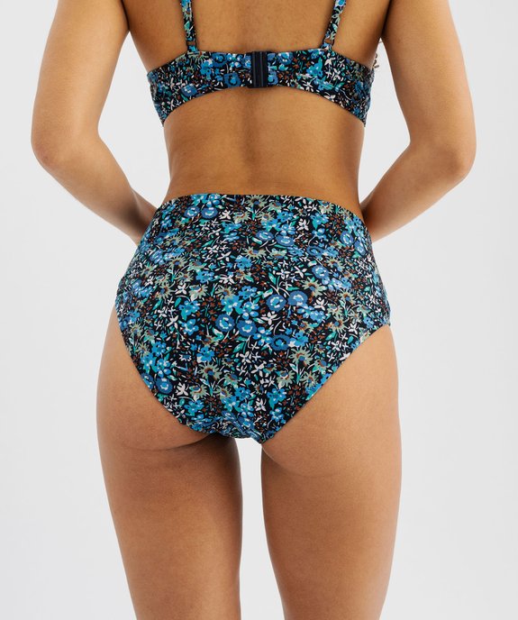 Bas de maillot de bain à taille haute imprimé femme vue2 - GEMO (PLAGE) - GEMO