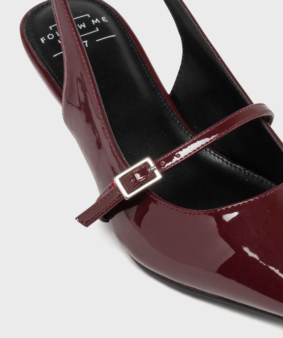 Escarpins kitten heels à bout pointu et talon ouvert femme vue6 - FOLLOW ME - GEMO