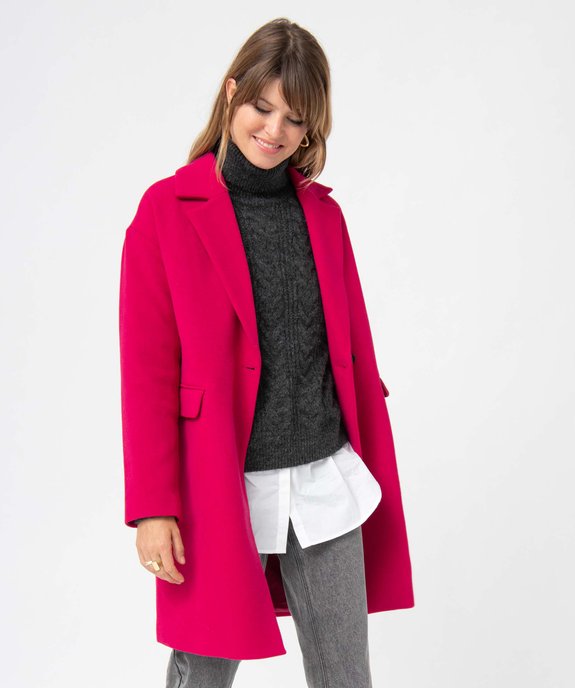 Manteau femme fermeture croisée fermeture boutons vue1 - GEMO(FEMME PAP) - GEMO
