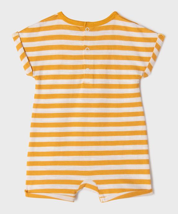 Combishort en jersey de coton flammé bébé garçon (lot de 2) vue3 - GEMO 4G BEBE - GEMO
