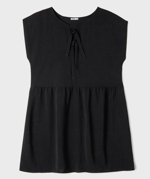 Robe en maille fluide décolleté à nouer femme grande taille vue1 - GEMO (G TAILLE) - GEMO