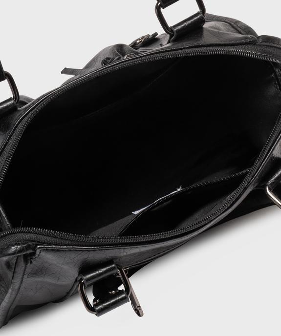 Sac à main verni mat à clous et bandoulière amovible femme vue3 - GEMO (ACCESS) - GEMO