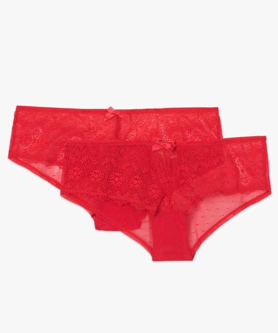 Shorty femme en dentelle et tulle (lot de 2) vue2 - GEMO(HOMWR FEM) - GEMO