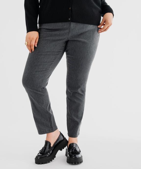 Pantalon regular en viscose stretch femme grande taille vue4 - GEMO (G TAILLE) - GEMO