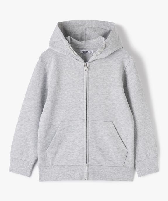 Sweat zippé avec capuche garçon vue1 - GEMO (ENFANT) - GEMO