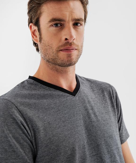 Pyjashort bicolore en coton homme - GEMO 4G HOMME Pyjashort bicolore en coton homme vue8 - GEMO 4G HOMME - GEMO