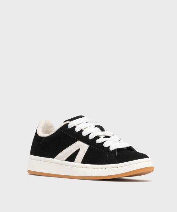 Basket basses style skate à larges lacets femme vue2 - SANS MARQUE - GEMO