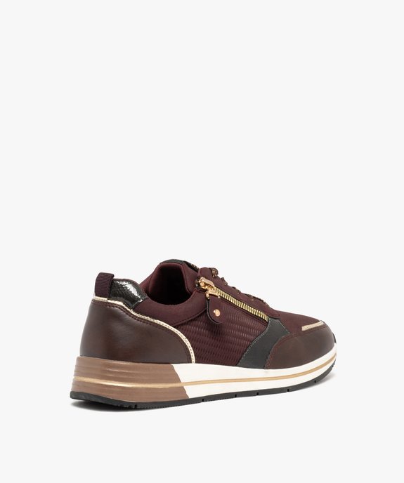 Baskets femme casual à détails scintillants et vernis - Hobiz vue5 - HOBIZ - GEMO