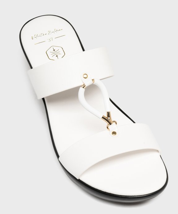 Mules à talon compensé et larges brides fantaisie femme vue5 - VALENTINA BALDA - GEMO
