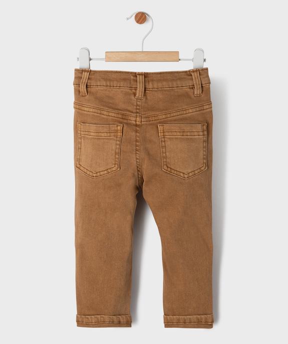 Pantalon slim extensible au coloris unique bébé garçon vue3 - GEMO(BEBE DEBT) - GEMO