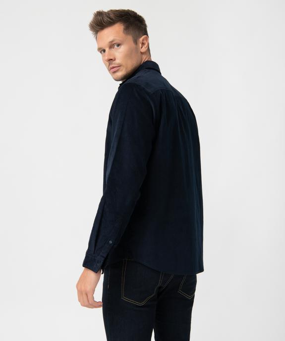 Chemise homme en velours fines côtes coupe Regular vue3 - GEMO (HOMME) - GEMO