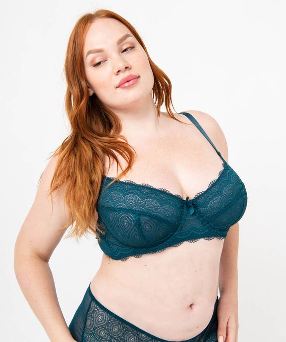 Soutien-gorge emboitant à armatures en dentelle grande taille vue1 - GEMO(HOMWR FEM) - GEMO