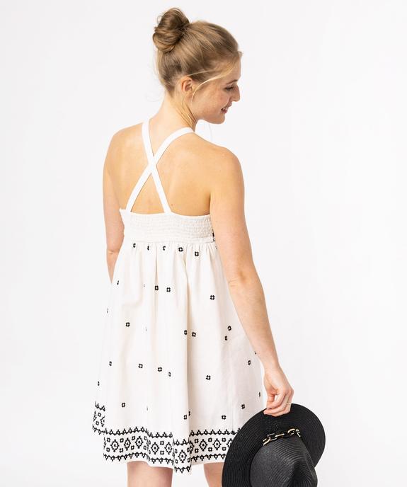 Robe tour de cou avec broderies femme - GEMO(FEMME PAP) Robe tour de cou avec broderies femme vue3 - GEMO(FEMME PAP) - GEMO