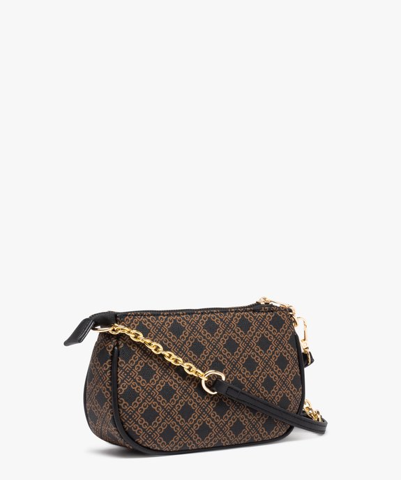 Sac besace compact imprimé avec bandoulière en chaîne femme vue2 - GEMO (ACCESS) - GEMO