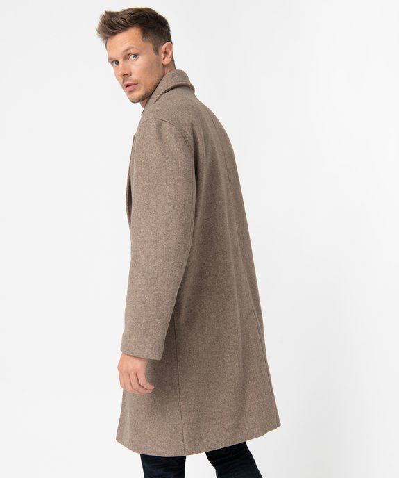 Manteau homme long coupe oversize vue3 - GEMO (HOMME) - GEMO