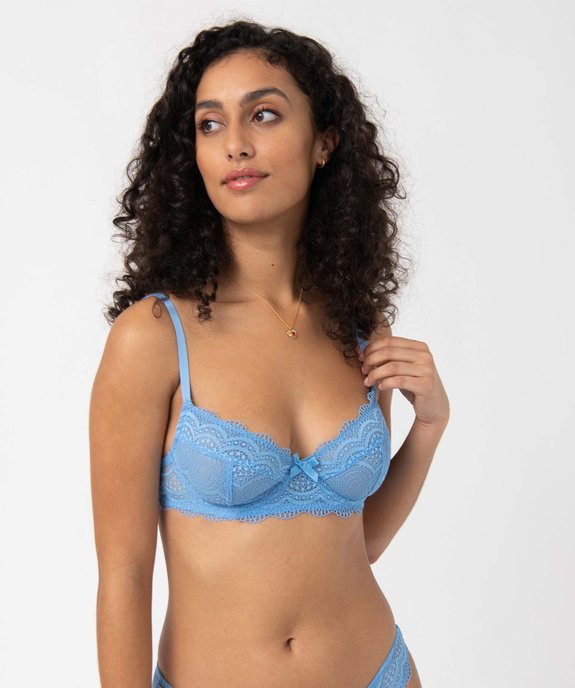 Soutien-gorge à armatures forme corbeille en dentelle vue2 - GEMO(HOMWR FEM) - GEMO