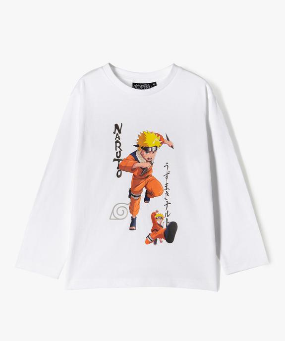 Tee-shirt manches longues en coton imprimé garçon - Naruto vue1 - NARUTO - GEMO