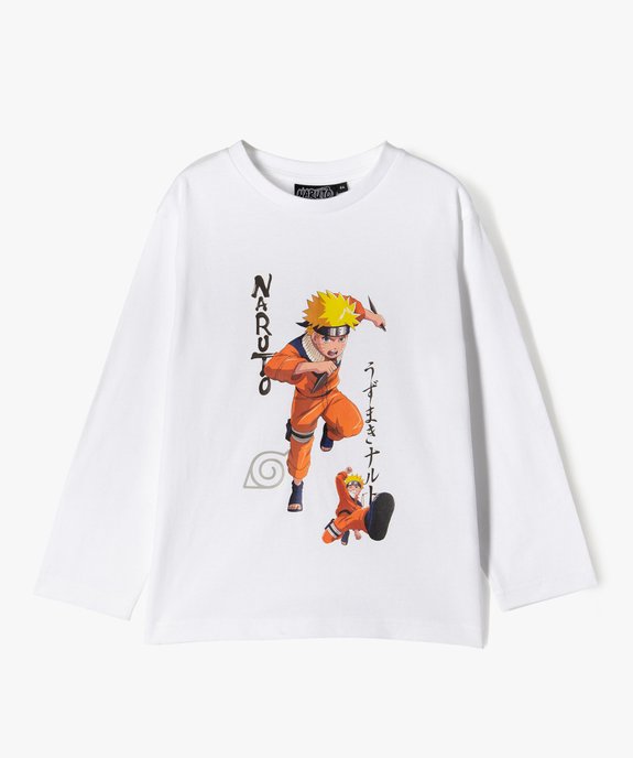 Tee-shirt manches longues en coton imprimé garçon - Naruto vue1 - NARUTO - GEMO