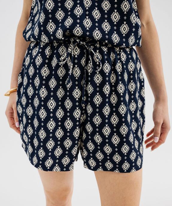 Short ample imprimé en viscose fluide femme vue2 - GEMO 4G FEMME - GEMO