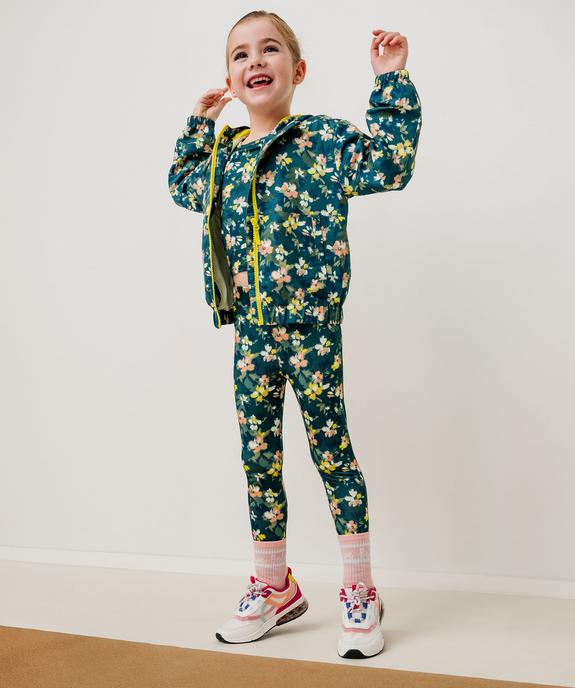 Legging long de sport en stretch à large ceinture élastique fille vue4 - GEMO 4G FILLE - GEMO