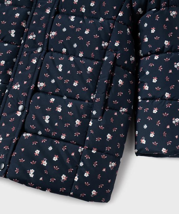 Parka matelassée à capuche doublure chaude fille - GEMO 4G FILLE Parka matelassée à capuche doublure chaude fille vue3 - GEMO 4G FILLE - GEMO