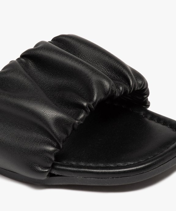 Mules femme à talon plat et bride unie froncée vue6 - GEMO (CASUAL) - GEMO