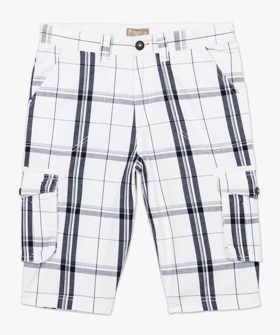 Bermuda multipoches à larges carreaux vue4 - GEMO (HOMME) - GEMO