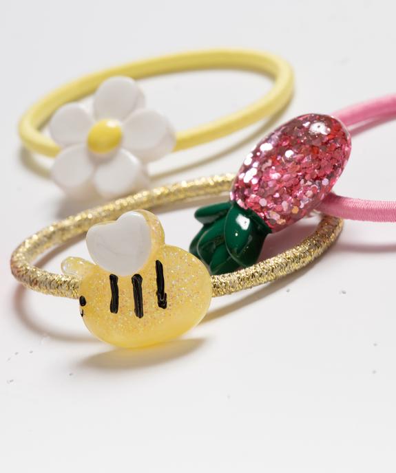 Elastiques cheveux fille avec perles fantaisie (lot de 4) vue2 - GEMO (ACCESS) - GEMO