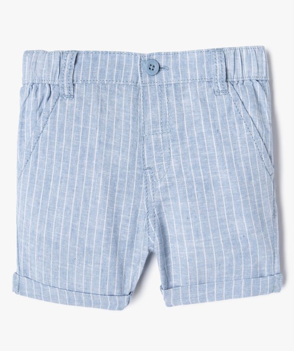 Ensemble 2 pièces en lin chemise + short bébé garçon vue5 - GEMO 4G BEBE - GEMO