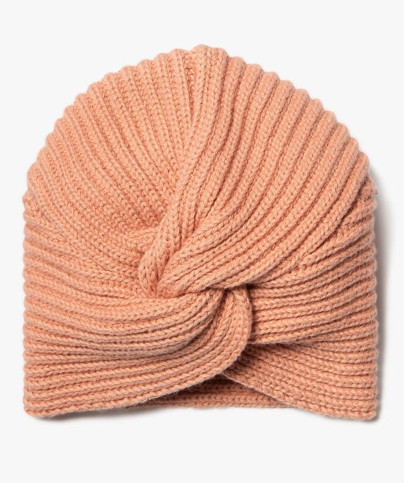 Bonnet bébé fille en maille torsadée vue1 - GEMO(BB COUCHE) - GEMO