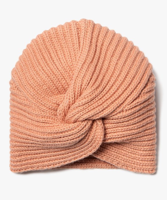 Bonnet bébé fille en maille torsadée vue1 - GEMO(BB COUCHE) - GEMO