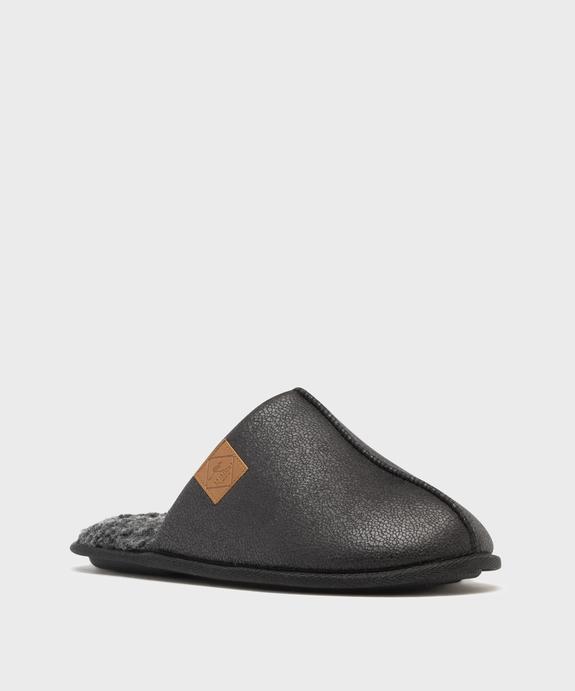 Chaussons fourrés forme mules homme - Roadsign vue2 - ROADSIGN G4G - GEMO