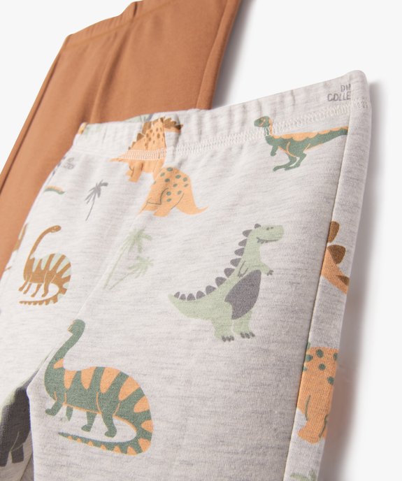 Legging en maille à taille élastiquée (lot de 2) bébé garçon  vue2 - GEMO(BEBE DEBT) - GEMO