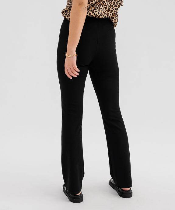 Pantalon droit ajusté en stretch à ceinture élastique femme vue3 - GEMO 4G FEMME - GEMO