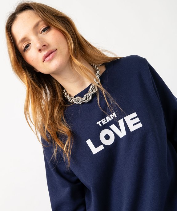 Sweat molletonné avec message femme vue2 - GEMO(FEMME PAP) - GEMO