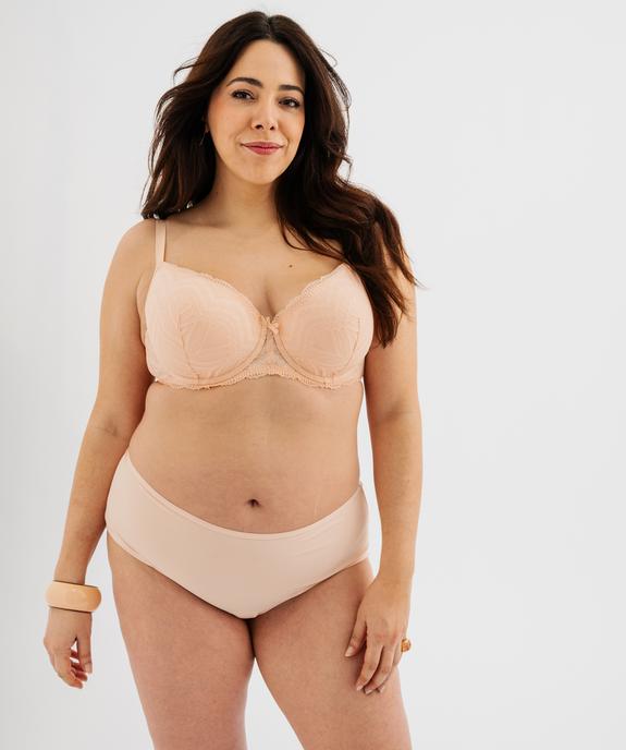 Shorty en microfibre et dentelle femme grande taille (lot de 2) vue3 - GEMO(HOMWR FEM) - GEMO