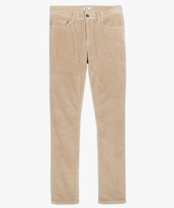 Pantalon homme droit en velours côtelé vue4 - GEMO (HOMME) - GEMO