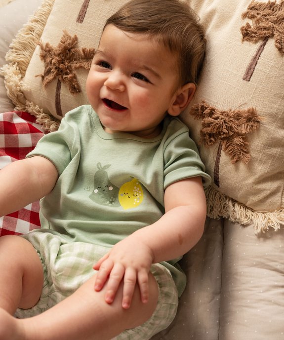 Ensemble 2 pièces bébé tee-shirt et short vue2 - GEMO(BB COUCHE) - GEMO