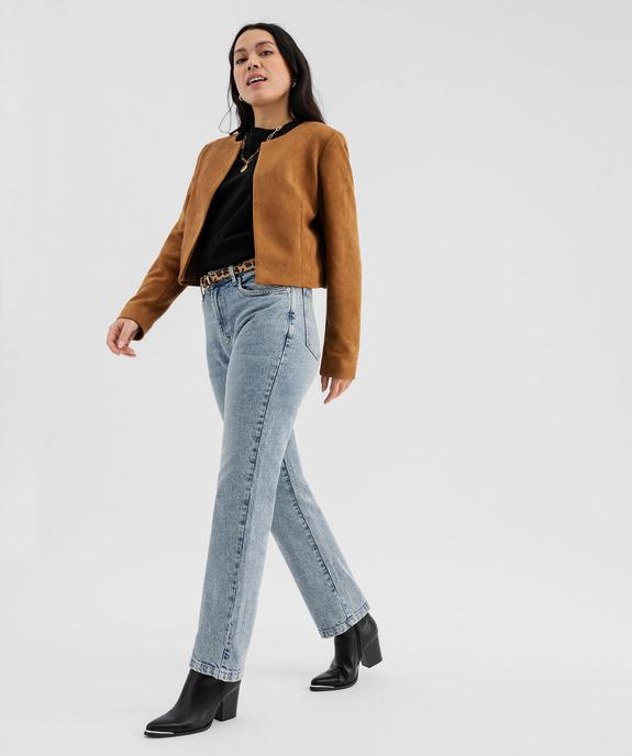Veste courte en suédine femme vue4 - GEMO(FEMME PAP) - GEMO