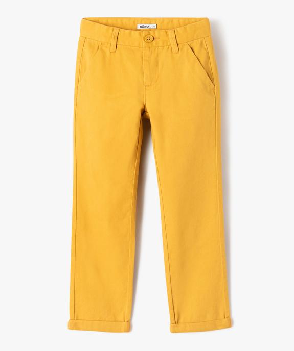 Pantalon chino en coton garçon vue1 - GEMO 4G GARCON - GEMO