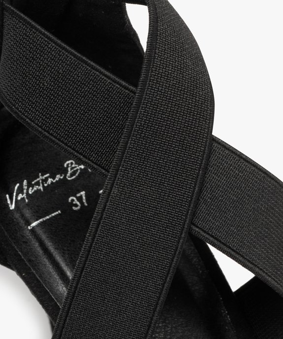 Sandales à talon aiguille en suédine à brides élastiques femme vue6 - VALENTINA BALDA - GEMO