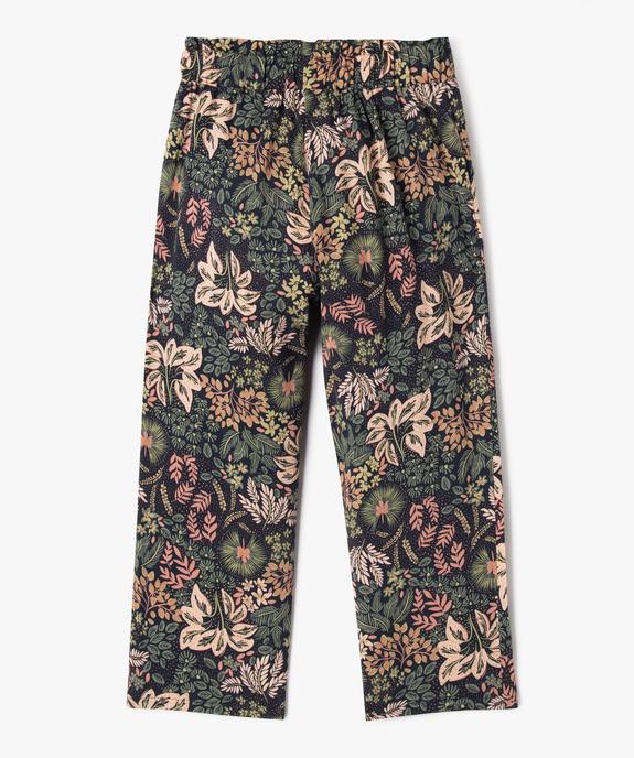 Pantalon fluide imprimé en viscose fille vue3 - GEMO 4G FILLE - GEMO